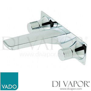 VADO ALT-109-C/P Altitude 3 Hole Basin Mixer with rectangular Back-Plate Wall Mounted Spare Parts