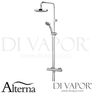 Alterna ALTCECTH Cecita Dual Control Thermostatic Bar Mixer with Rigid Riser & Diverter Spare Parts