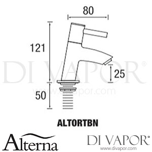 Alterna ALTORTBN Ortona CP Basin Taps Spare Parts