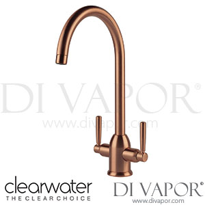 Clearwater ALZBC Alzira C Twin Lever Brushed Copper Monobloc Kitchen Mixer Tap Spare Parts