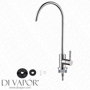 Eatbuy Kitchen Tap 1/4'' Zinc Alloy Kitchen Sink Tap Tap Chrome Reverse Osmosis Ro Drinking Water Filter Spare Parts
