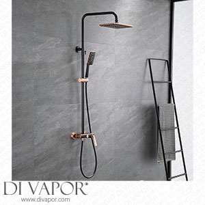 DASHADAO Shower and Tap Set Bathroom Rose Gold Black Spare Parts