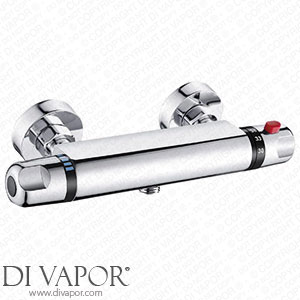 RANZIX Thermostat Bath Mixer Tap Shower and Bathroom Thermostat Chrome Shower Thermostat Shower Fitting 38?C Safety Lock for Shower Spare Parts