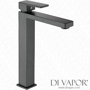 Bathroom Vessel Sink Tap Matte Black Single Handle One Hole Modern Tall Body Deck Mount Vessel Basin Vanity Mixer Tap Tap Contemporary Brass Tap Gudetap GT7894BH Spare Parts