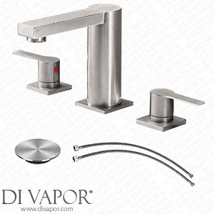Ufaucet Modern Commercial 2 Handle 3 Holes Bathroom Tap Spare Parts