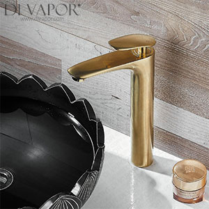 Kelelife Bathroom Sink Tap Mixer Gold Brushed Mono Basin Mixer Tap Single Lever Spare Parts