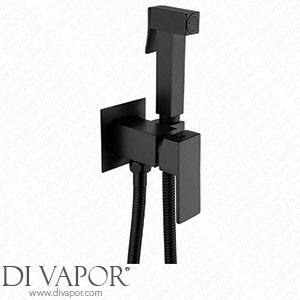 WGHJK Matte Black Brass Square Shower Bidet Spray Bidet Tap Cold and Hot Water Mixer Tap Toilet Tap (Color : B Size : One Size) Spare Parts