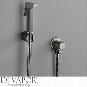 WGHJK Bathroom Accessories Grey Bidet Toilet Sprayer Hygienic Shower Tap Bidets Bathroom Hand Shower Wall Mount Tap (Color : A Size : One Size) Spare Parts