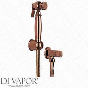 SKOAJAS Bidet Spray Set Rose Gold Brass Square Bidet Bathroom Hand Shower Bidet Toilet Sprayer Hygienic Shower Bidet Tap Wall Mounted Bidet Tap Set E Spare Parts
