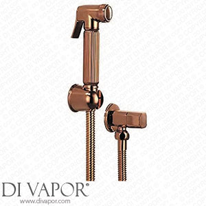 SKOAJAS Bidet Spray Set Rose Gold Brass Square Bidet Bathroom Hand Shower Bidet Toilet Sprayer Hygienic Shower Bidet Tap Wall Mounted Bidet Tap Set C Spare Parts