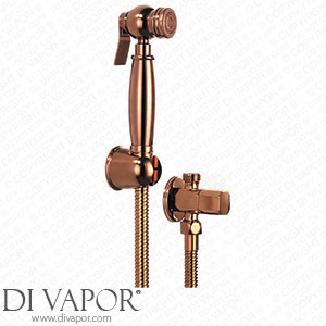 SKOAJAS Bidet Spray Set Rose Gold Brass Square Bidet Bathroom Hand Shower Bidet Toilet Sprayer Hygienic Shower Bidet Tap Wall Mounted Bidet Tap Set F Spare Parts