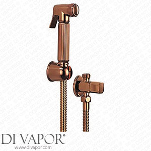 SKOAJAS Bidet Spray Set Rose Gold Brass Square Bidet Bathroom Hand Shower Bidet Toilet Sprayer Hygienic Shower Bidet Tap Wall Mounted Bidet Tap Set D Spare Parts