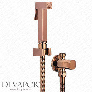 CXSMKP Bidet Tap Set Rose Gold Brass Square Bidet Bathroom Hand Shower Bidet Toilet Sprayer Hygienic Shower Bidet Tap Wall Mounted Spare Parts