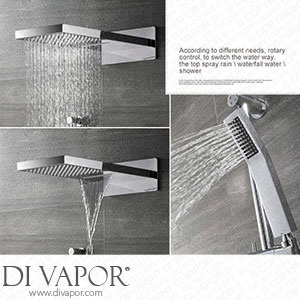 SENNIAN Rainfall Shower Tap Thermostatic Shower Valve Brass Bath Shower Tap Bathroom Rainfall Shower Set Spare Parts