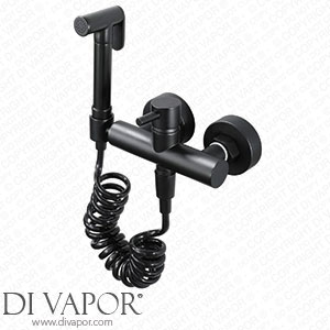 SKOAJAS Bidet Sprayer for Toilet Hot and Cold Water Matte Black Bidet Shower Wall Mounted Bidet Tap Kit Bidet Tap for Bathroom Shower Head Self Cleaning Hand Sprayer Set B Spare Parts