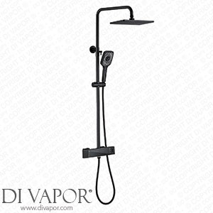 SKOAJAS Shower System Thermostatic Shower Tap Set 12 Inches Shower Combo Set Wall Mounted Rain Mixer Combo Set with Tub Spout Rain Shower Head Handheld Shower Head Brass Valve Body Spare Parts