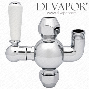 Hudson Reed Victorian Grand Thermostatic Shower Diverter Valve Compatible with Rigid Riser Shower Kit AM312