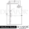 Hudson Reed Victorian Riser Kit With Diverter Dimension