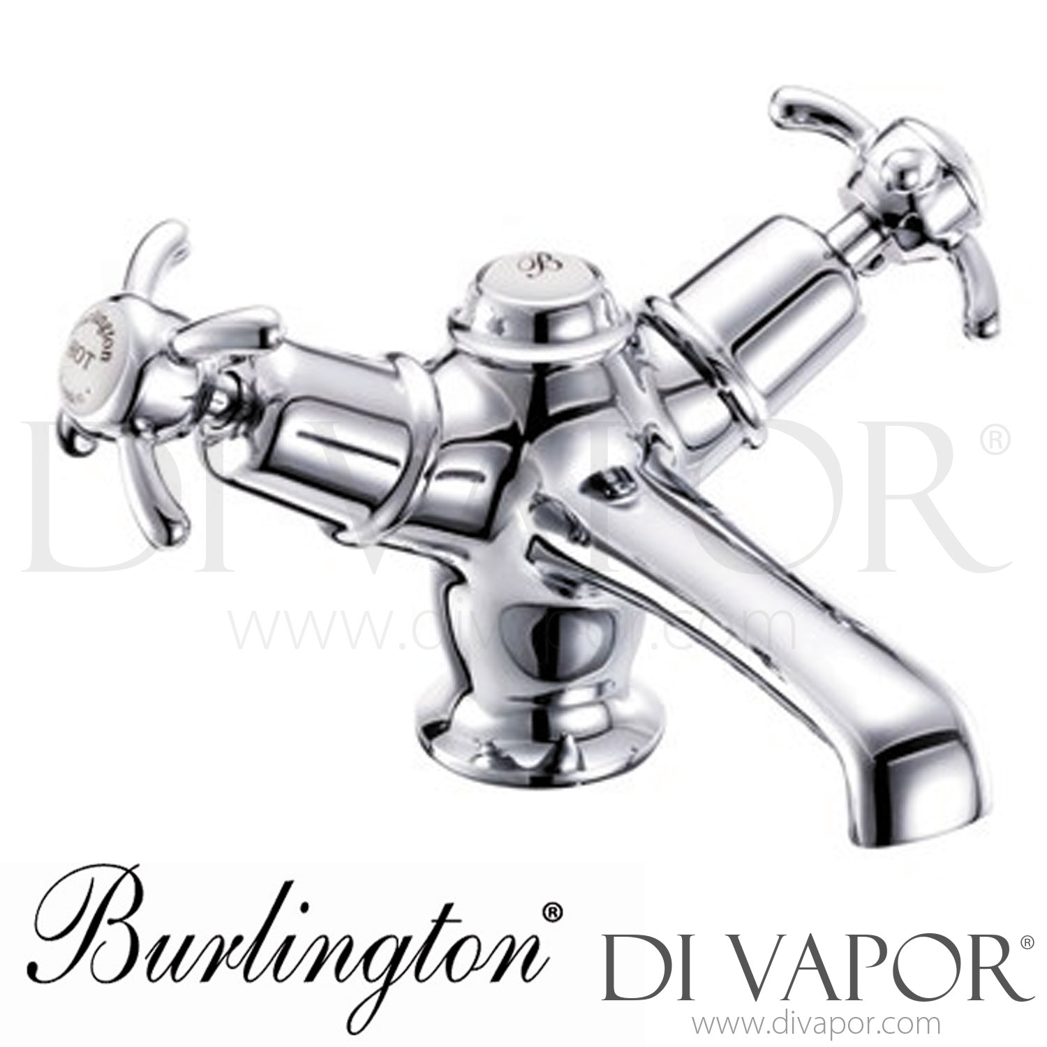 Burlington AN6QT Anglesey Basin Mixer Tap with ClickClack Waste Spare