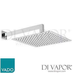 VADO AQB-SQ/30/SA/A-C/P Aquablade 300mm 10 Square Easy Clean Slimline Shower Head with Arm Spare Parts