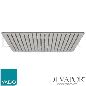 VADO AQB-SQ/40-C/P Aquablade Single Function Easy Clean Slim Line Square Shower Head, 400mm 16 Spare Parts
