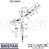 Bristan AR2 THBAS C Mixer Spare Tech Diagram