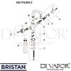 Bristan AR2 THLBAS C Mixer Spare Tech Diagram