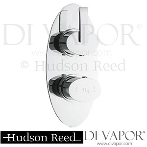 Hudson Reed ARI3207-A3240-A3202 Arina Twin Concealed Thermostatic Shower Valve with Built-in Diverter, Oval Sheer Fixed Head and Cera slider rail kit Spare Parts