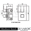 Hudson Reed Art Shower Valve With Diverter Dimension