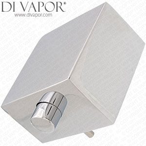 Arezzo Concealed Square Temperature Handle Used on Same Valve as ARX.0092 Thermostatic Cartridge - Compatible Spare - Chrome
