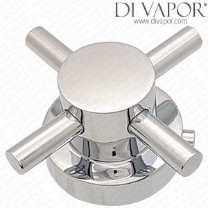 Arezzo Concealed Cross Temperature Handle Used on Same Valve as ARX.0092 Thermostatic Cartridge - Compatible Spare - Chrome