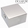 Arezzo Concealed Square Temperature Handle Used on Same Valve as ARX.0092 Thermostatic Cartridge - ARX.0092YH8E Compatible Spare - Chrome