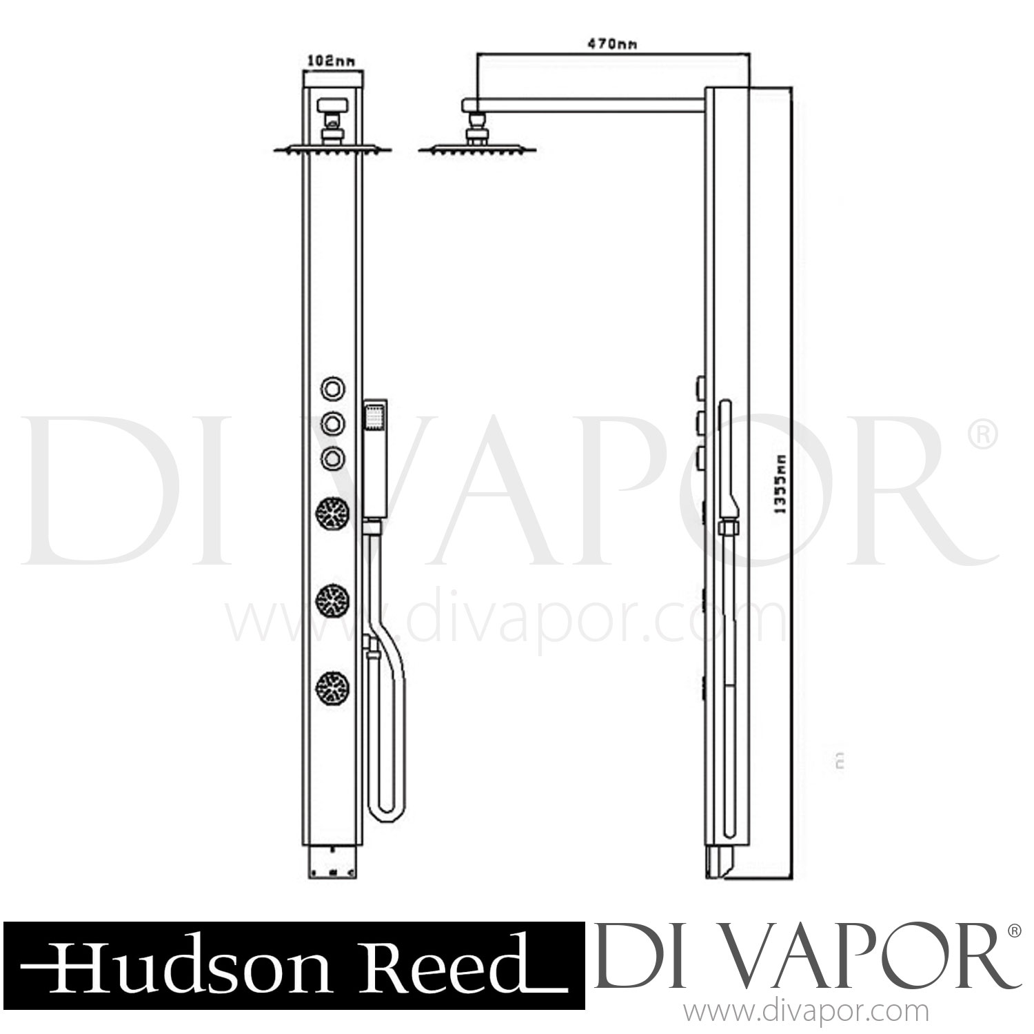 Hudson Reed AS324 Dream Showers Imber Thermostatic Shower Panel Spare Parts