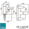 VADO ASC 130 CP Ascent Mixer Spare Parts Diagram