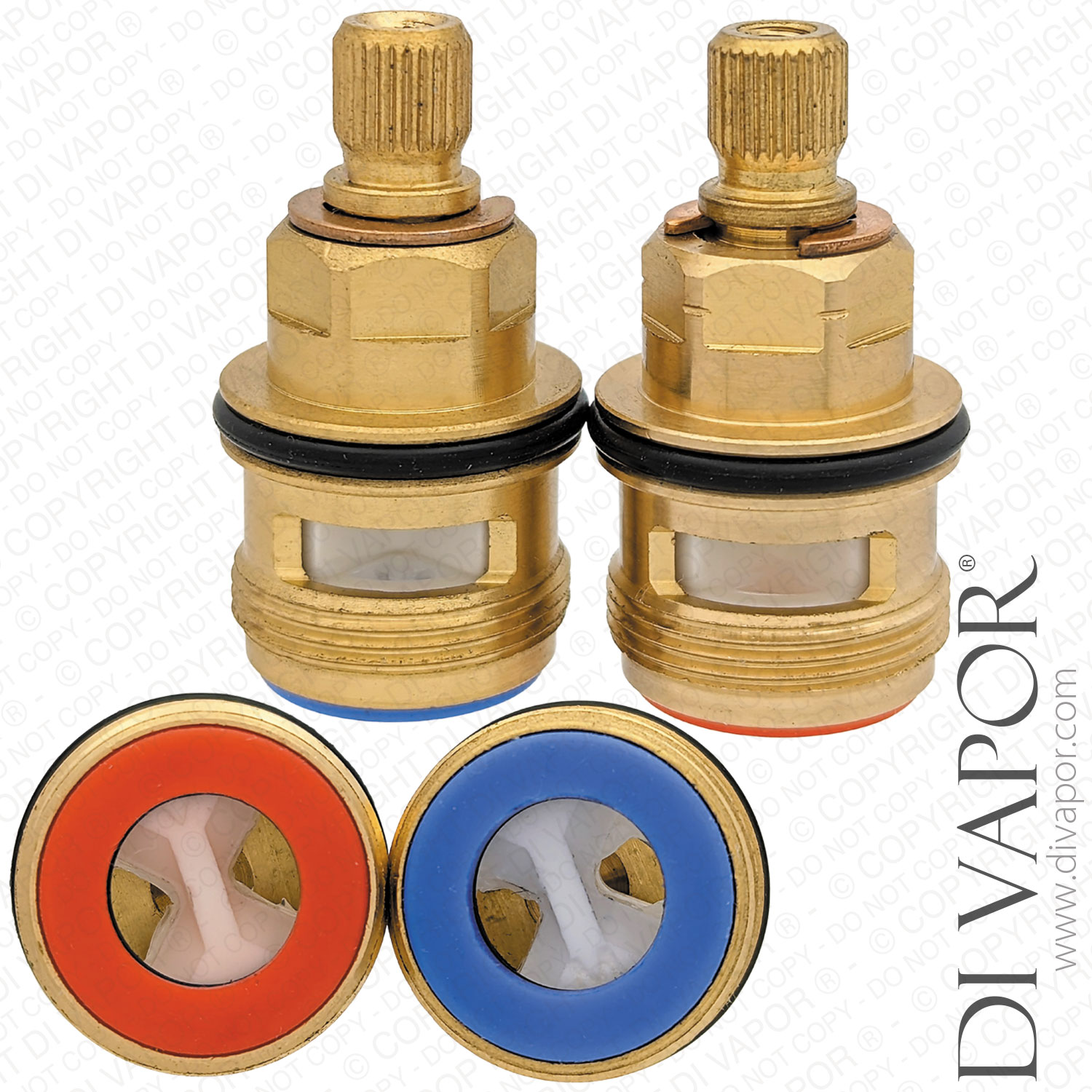 Abode ASCDV0009 Pair of Tap Cartridges Hot & Cold Compatible Spare