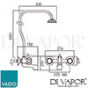  VADO AST-121RCD-CP Mixer Spare Parts Diagram