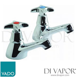 VADO AST-206-C/P Astra Basin Pillar Taps - Cross Handles - Spare Parts