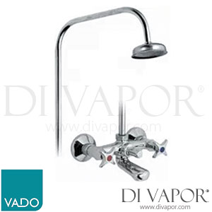 VADO AST-221/R/CD-C/P Astra Exposed Bath Shower Mixer Wall Mounted Cross Handle Spare Parts