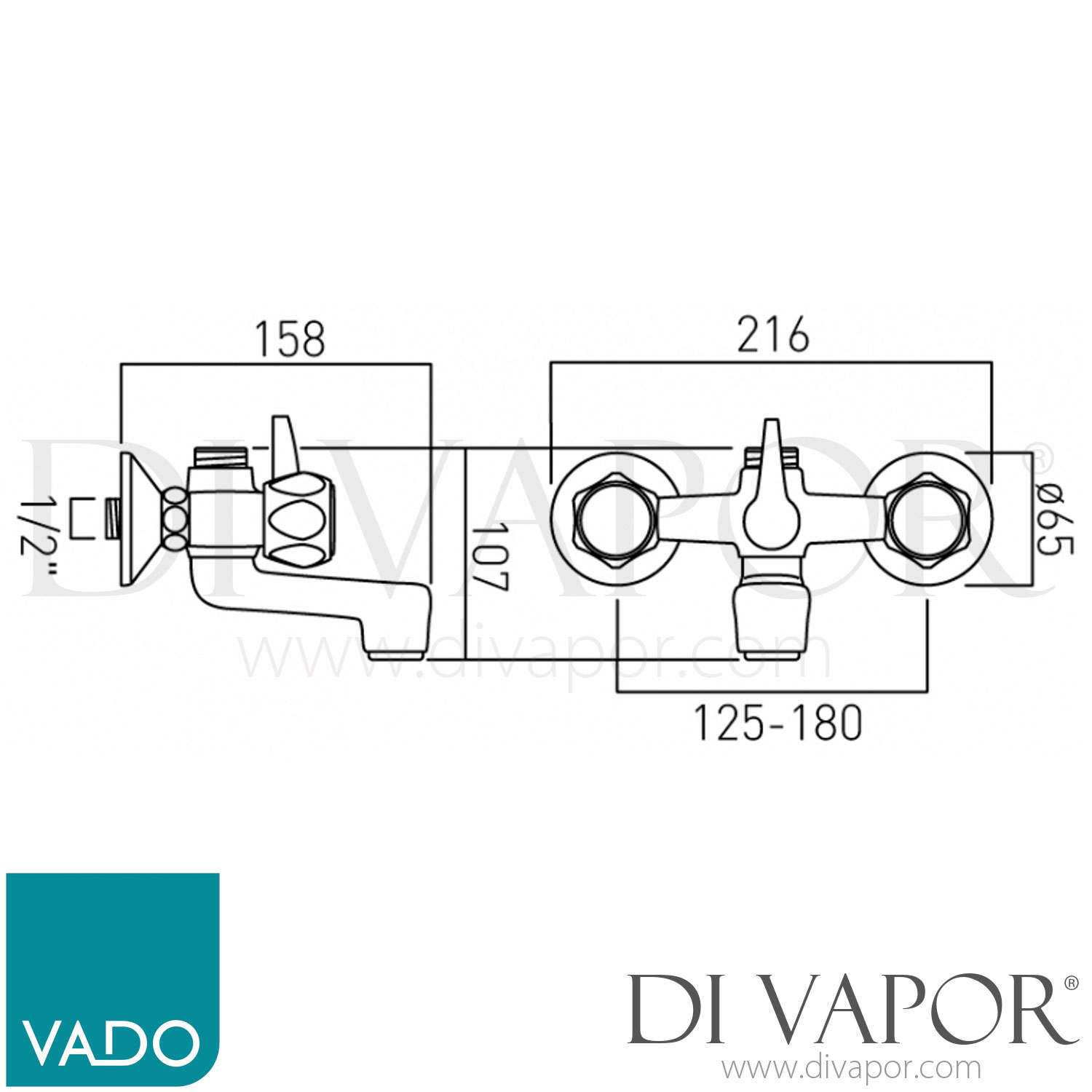 VADO AST321/CDC/P Astra Exposed Bath Shower Mixer Spare Parts