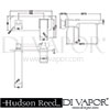 Hudson Reed Astra Lever Basin Mixer Tap Dimension