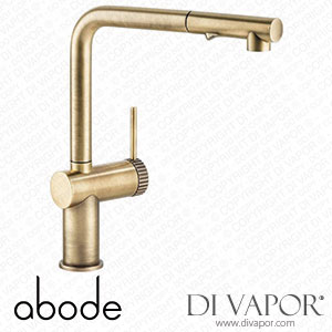 Abode AT2158 Fraction Single Lever Pull Out Spray in Antique Brass Spare Parts