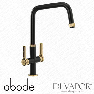 Abode AT2179 Hex Monobloc in Matt Black & Antique Brass Spare Parts
