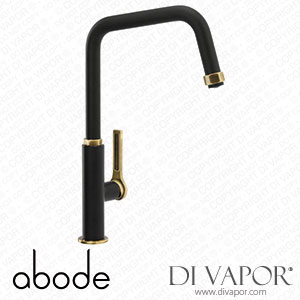 Abode AT2180 Hex Single Lever in Matt Black & Antique Brass Spare Parts