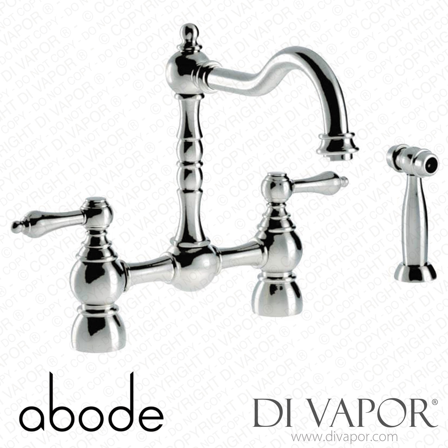 Abode AT3033 Bayenne Bridge with Independent Handspray in Chrome Spare