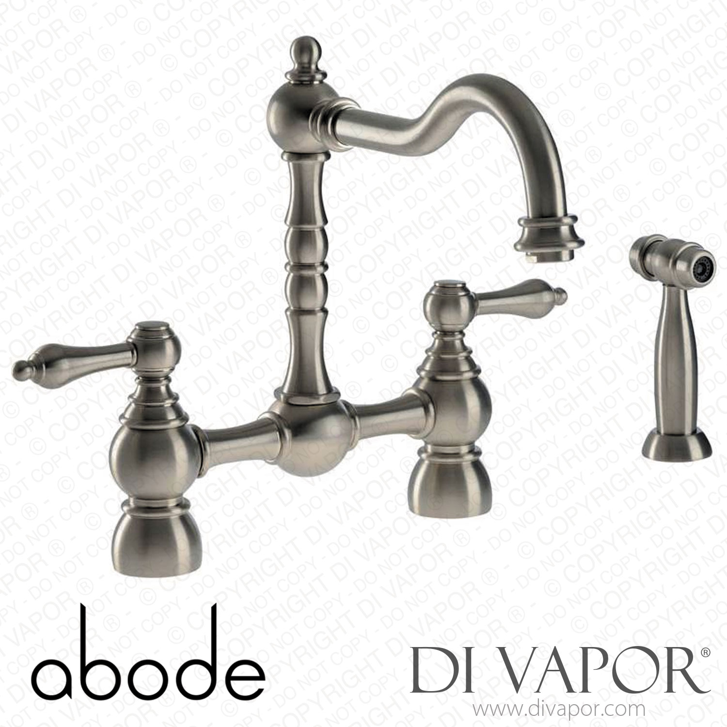 Abode AT3035 Bayenne Bridge with Independent Handspray in Pewter Spare