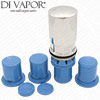 Eurobath AT90651 Timed Push Tap Cartridge Kit for QK Q2 Q3 QL Basin, Urinal & Shower Valves (Silfra)