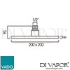 VADO ATM HEADSQB CP Shower Head Spare Parts Diagram