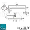 VADO ATM HEADSQBSAA CP Shower Head Spare Parts Diagram