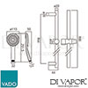 VADO ATM MFSRK CP Shower Kit Spare Parts Diagram
