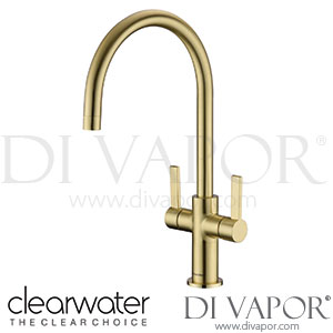 Clearwater AU2BB Auva C Twin Lever Brushed Brass Monobloc Kitchen Mixer Tap Spare Parts